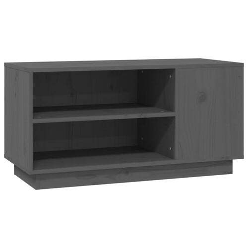 Tv-bord 80x35x40,5 cm massivt fyrretræ grå