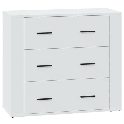 Skænk 80x33x70 cm konstrueret træ hvid