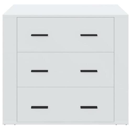 Skænk 80x33x70 cm konstrueret træ hvid