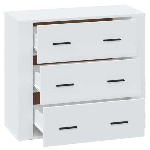 Skænk 80x33x70 cm konstrueret træ hvid