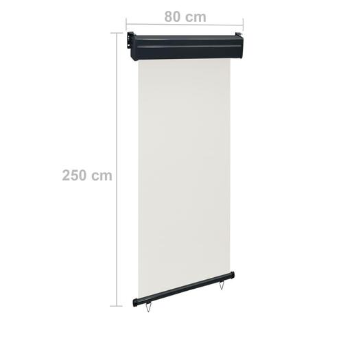 Sidemarkise til altan 85x250 cm cremefarvet