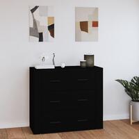 Skænk 80x33x70 cm konstrueret træ sort