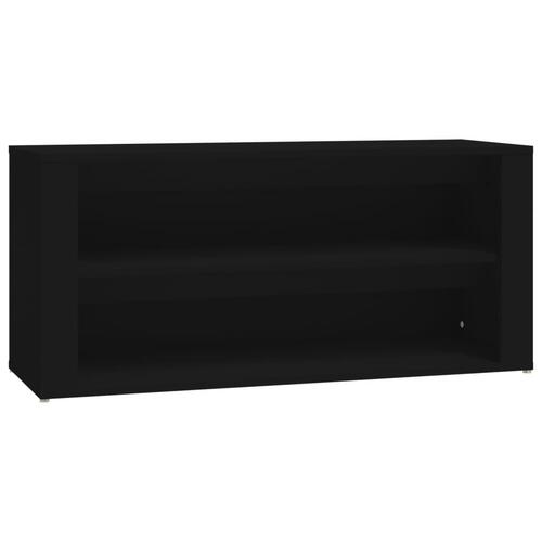 Skoreol 100x35x45 cm konstrueret træ sort