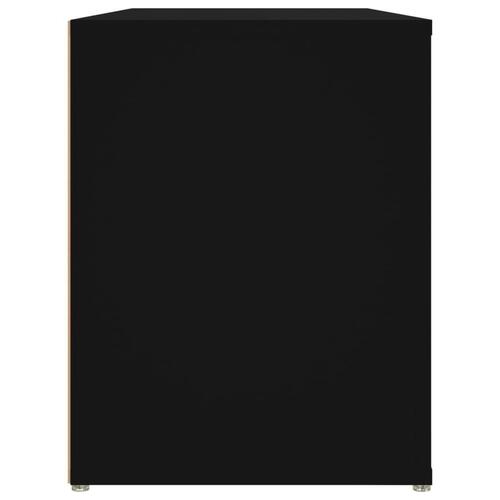 Skoreol 100x35x45 cm konstrueret træ sort