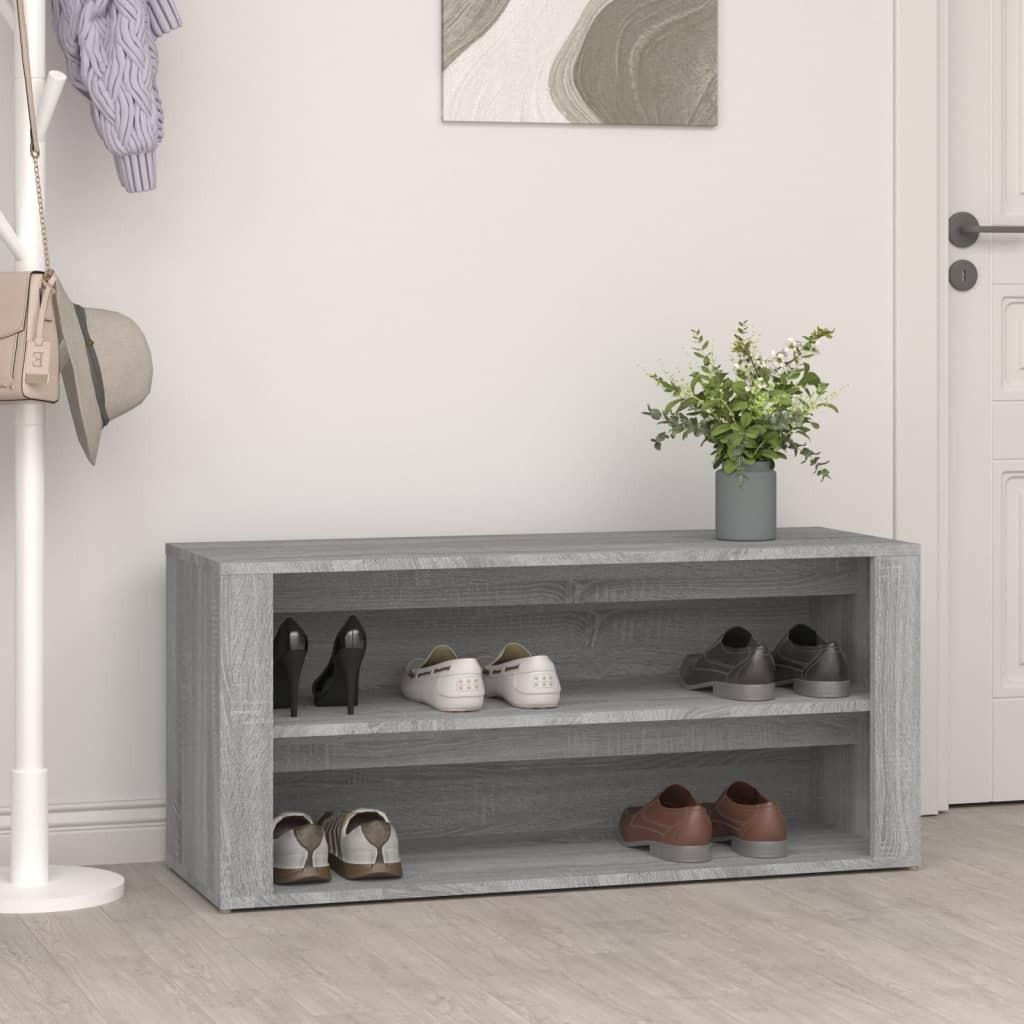 Skoreol 100x35x45 cm konstrueret træ betongrå