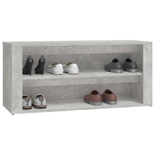Skoreol 100x35x45 cm konstrueret træ betongrå