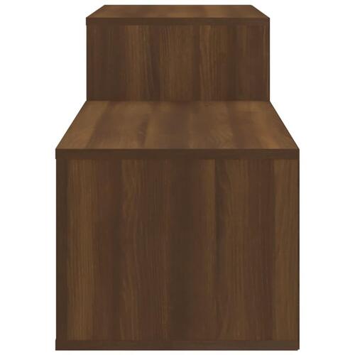 Skoskab 150x35x45 cm konstrueret træ brun egetræ