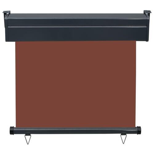 Sidemarkise til altan 85x250 cm brun
