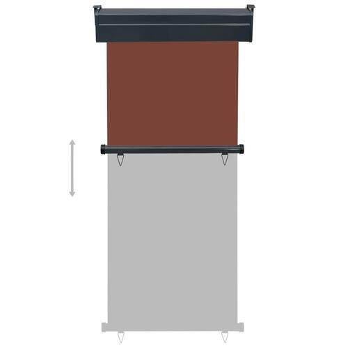 Sidemarkise til altan 85x250 cm brun