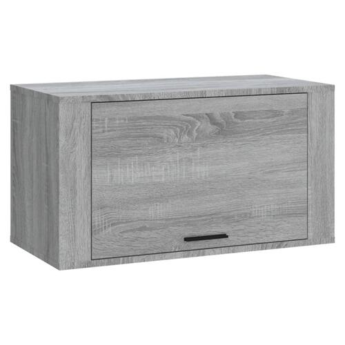 Væghængt skoskab 70x35x38 cm massivt fyrretræ træ grå sonoma-eg