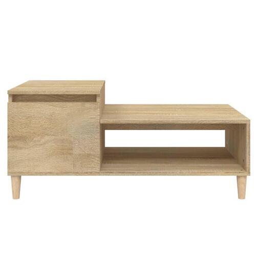 Sofabord 100x50x45 cm konstrueret træ sonoma-eg