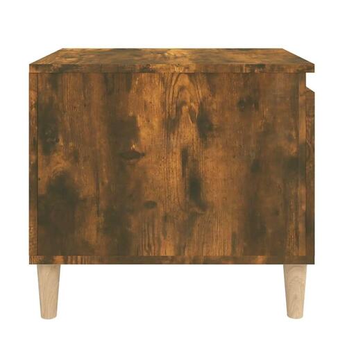 Sofabord 100x50x45 cm konstrueret træ røget egetræsfarve