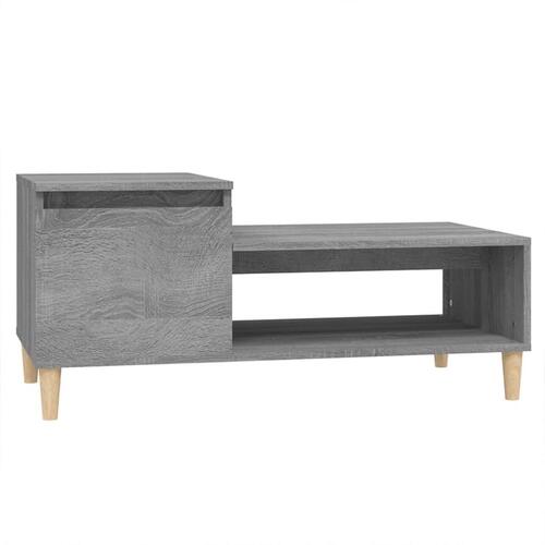 Sofabord 100x50x45 cm konstrueret træ Grå sonoma-eg