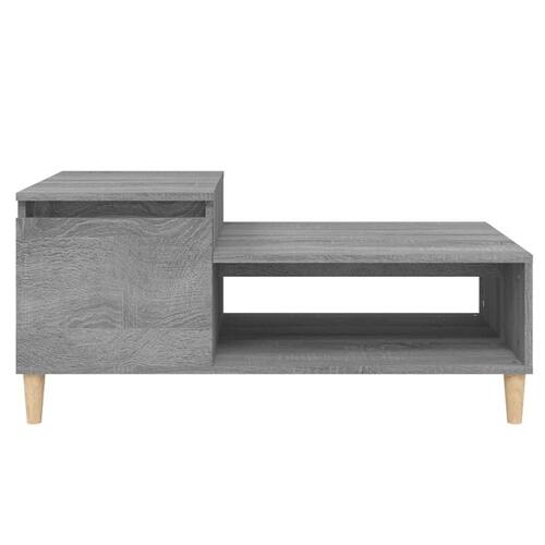 Sofabord 100x50x45 cm konstrueret træ Grå sonoma-eg
