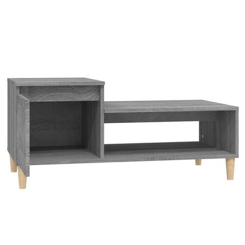 Sofabord 100x50x45 cm konstrueret træ Grå sonoma-eg