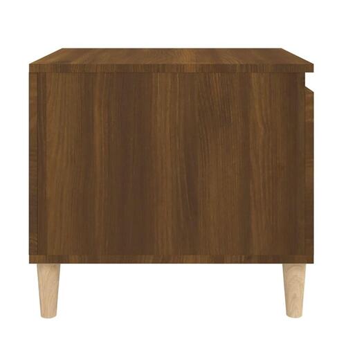 Sofabord 100x50x45 cm konstrueret træ brun egetræsfarve