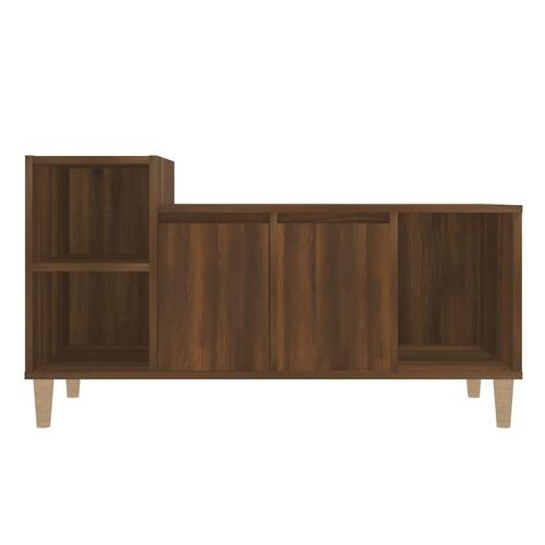 Tv-bord 100x35x55 cm konstrueret træ brun egetræsfarve