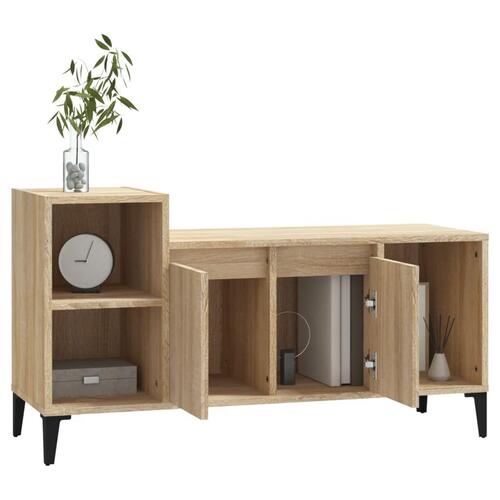 Tv-bord 100x35x55 cm konstrueret træ sonoma-eg