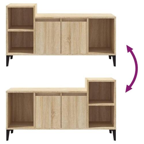Tv-bord 100x35x55 cm konstrueret træ sonoma-eg
