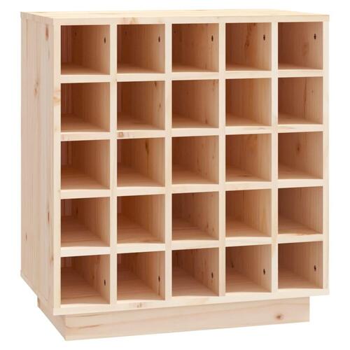 Vinreol 55,5x34x61 cm massivt fyrretræ