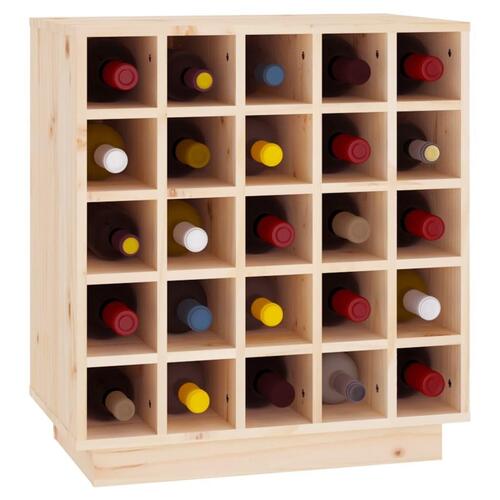 Vinreol 55,5x34x61 cm massivt fyrretræ