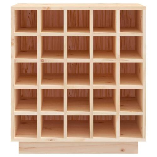 Vinreol 55,5x34x61 cm massivt fyrretræ