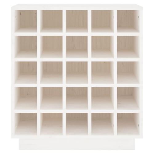 Vinskab 55,5x34x61 cm massivt fyrretræ hvid