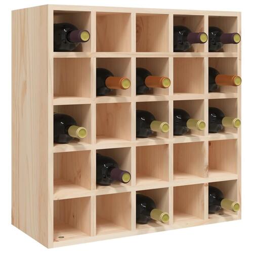 Vinreol 56x25x56 cm massivt fyrretræ