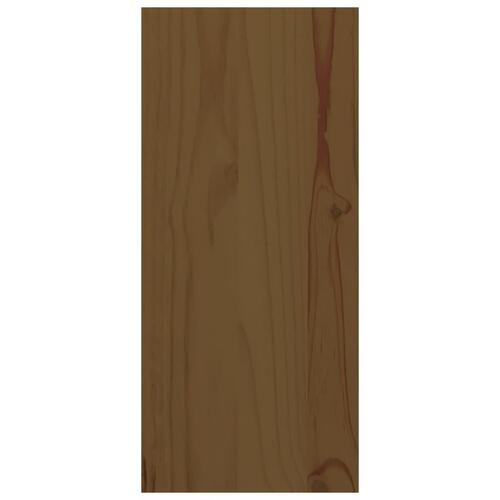 Vinreol 56x25x56 cm massivt fyrretræ gyldenbrun