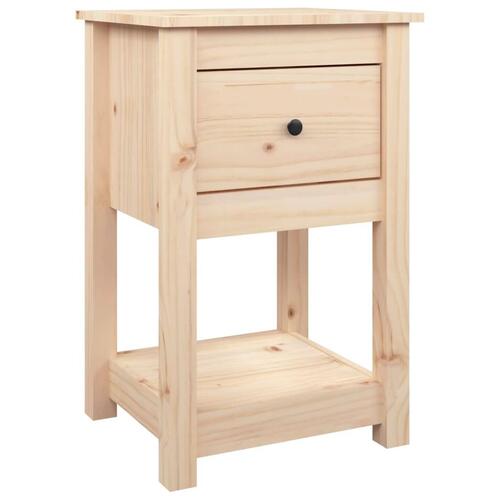 Sengebord 40x35x61,5 cm massivt fyrretræ