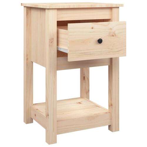 Sengebord 40x35x61,5 cm massivt fyrretræ