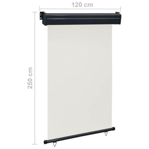 Sidemarkise til altan 120x250 cm cremefarvet