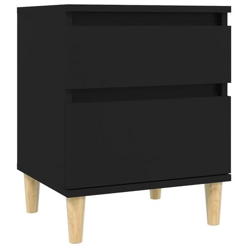 Sengeborde 2 stk. 40x35x50 cm sort
