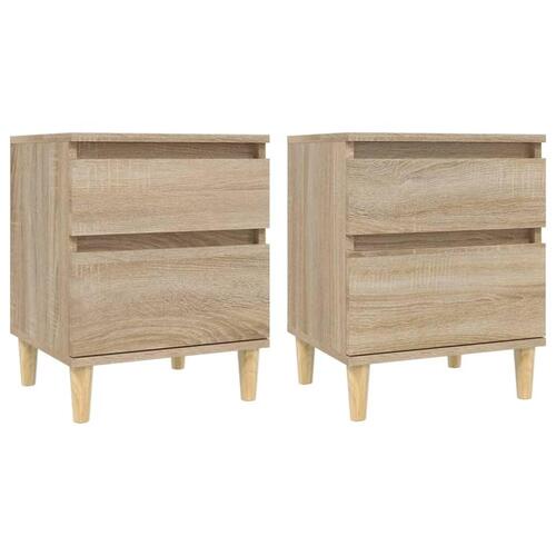 Sengeborde 2 stk. 40x35x50 cm sonoma-eg