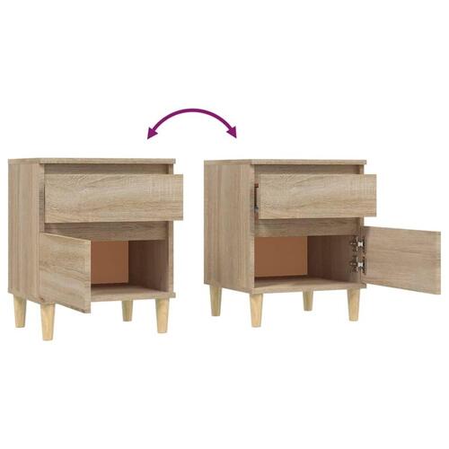 Sengeborde 2 stk. 40x35x50 cm sonoma-eg