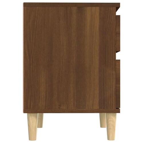 Sengeborde 2 stk. 40x35x50 cm brun egetræsfarve