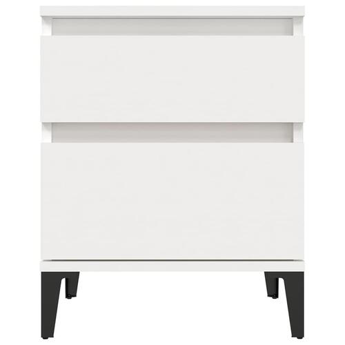 Sengeborde 2 stk. 40x35x50 cm hvid