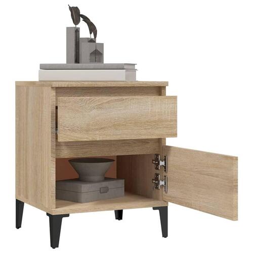 Sengeborde 2 stk. 40x35x50 cm sonoma-eg