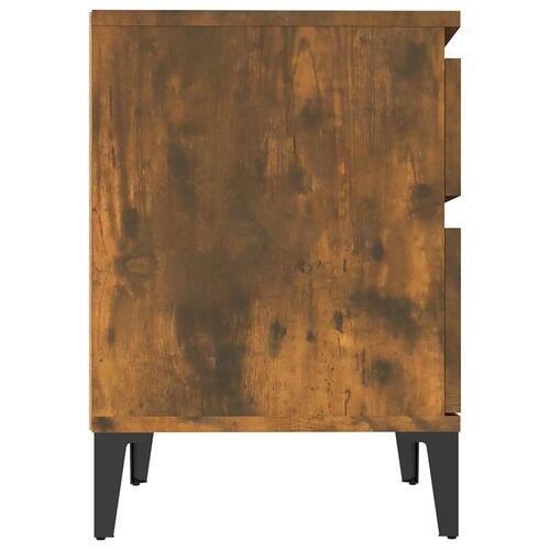 Sengeborde 2 stk. 40x35x50 cm røget egetræsfarve