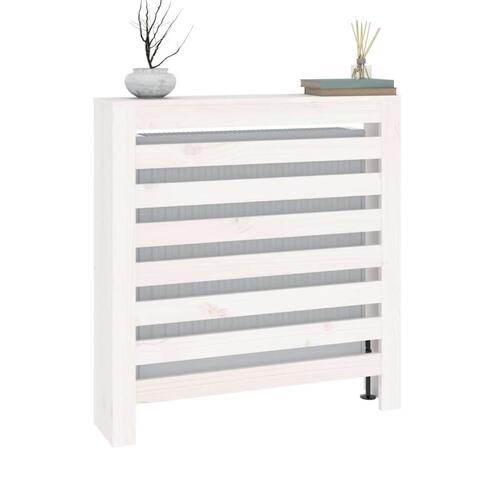 Radiatorskjuler 79,5x19x84 cm massivt fyrretræ hvid