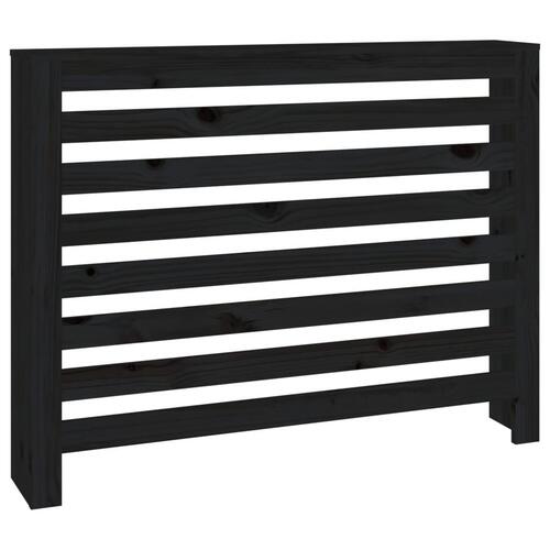 Radiatorskjuler 108,5x19x84 cm massivt fyrretræ sort