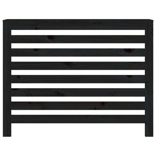 Radiatorskjuler 108,5x19x84 cm massivt fyrretræ sort
