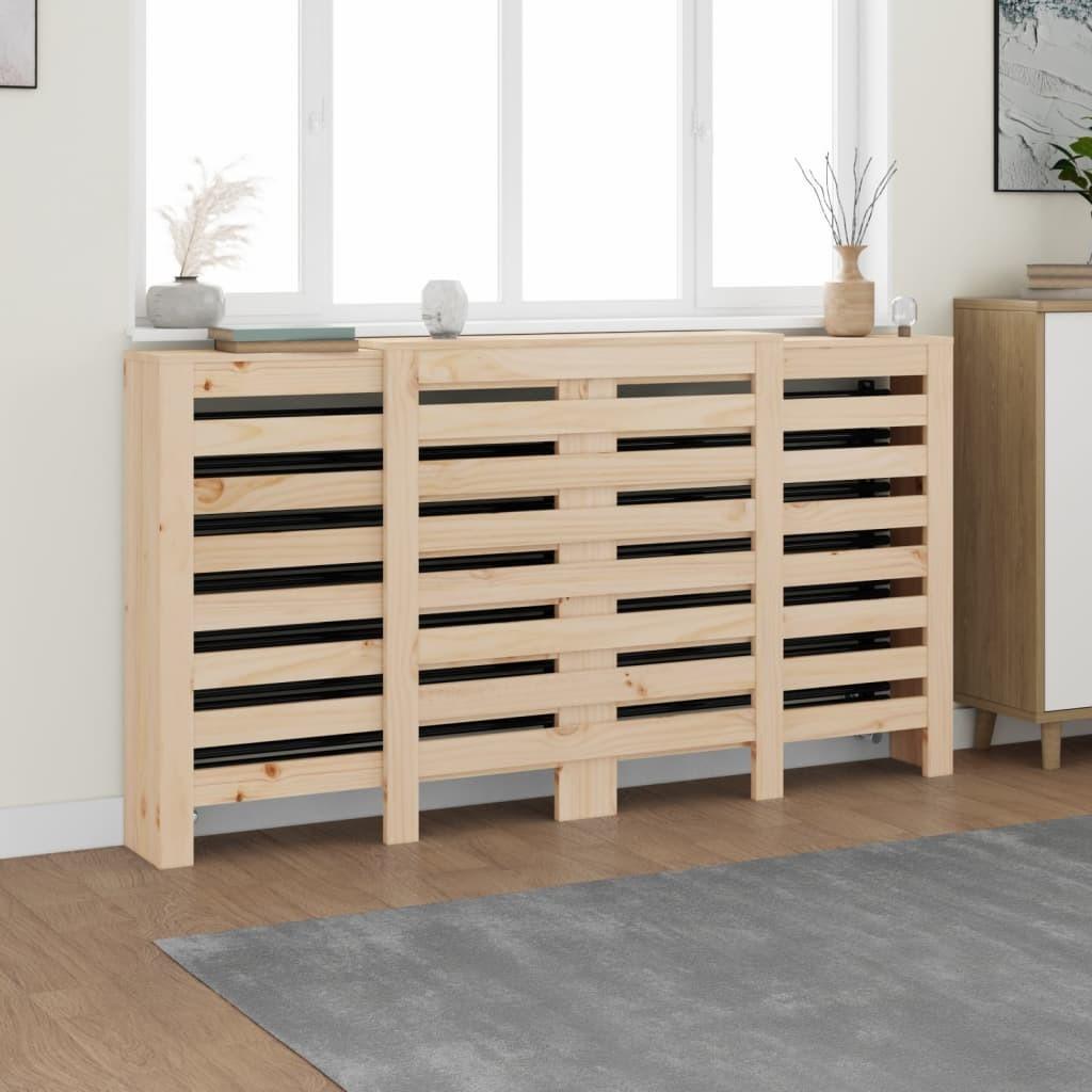 Radiatorskjuler 210x21x85 cm massivt fyrretræ