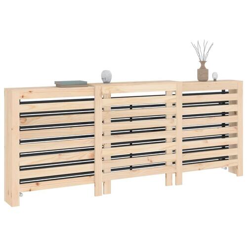 Radiatorskjuler 210x21x85 cm massivt fyrretræ