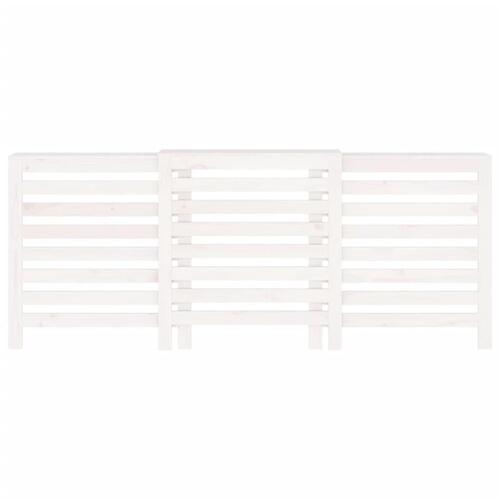 Radiatorskjuler 210x21x85 cm massivt fyrretræ hvid