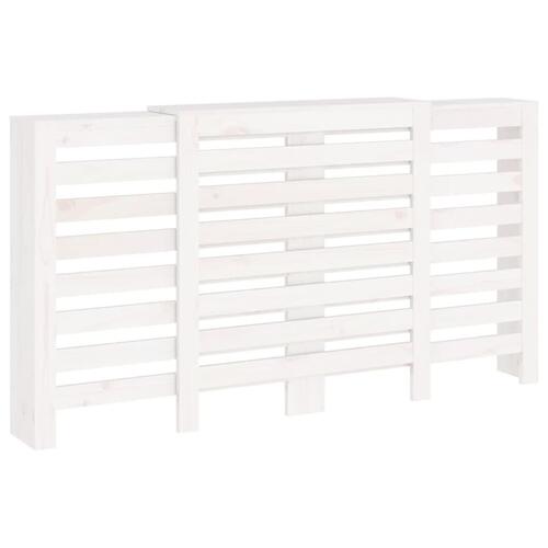 Radiatorskjuler 210x21x85 cm massivt fyrretræ hvid