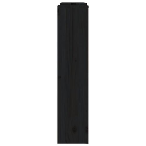 Radiatorskjuler 210x21x85 cm massivt fyrretræ sort