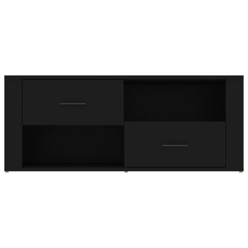 Tv-bord 100x35x40 cm konstrueret træ sort