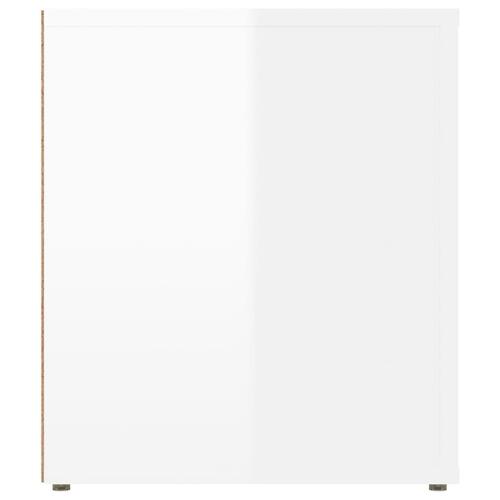 Tv-bord 100x35x40 cm konstrueret træ hvid højglans