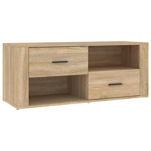 Tv-bord 100x35x40 cm konstrueret træ sonoma-eg